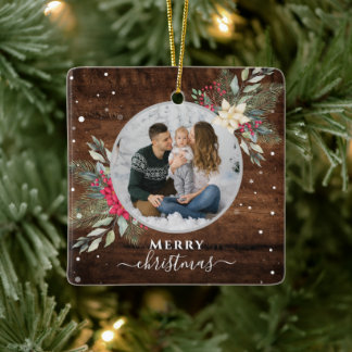 1 Foto de Wreath ornamento de Navidad Madera de ép