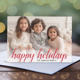1 Foto Script de Navidad Rojo Damasco Feliz
