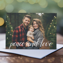 1 Foto Script Navidad Blanco Damask Paz