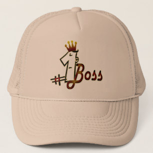 # 1 gorra fresco del diseño del texto del jefe
