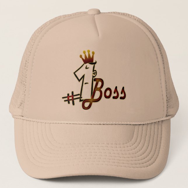 # 1 gorra fresco del diseño del texto del jefe (Anverso)