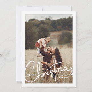 1 Guión manuscrito fotográfico Feliz Navidad