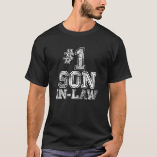 1 hijo en la ley número uno camiseta