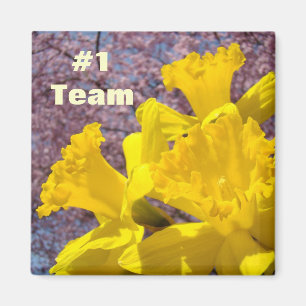 #1 Imán de equipo Flores de narciso Amarillo Brill