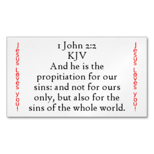1 Imán de tarjeta de semilla John 2:2