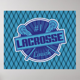 #1 Impresión de Poster de entrenador de Lacrosse