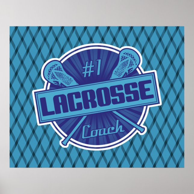 #1 Impresión de Poster de entrenador de Lacrosse (Frente)