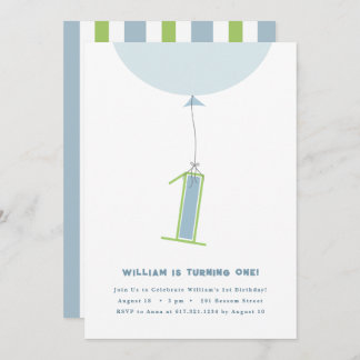 #1 Invitación de cumpleaños con globo