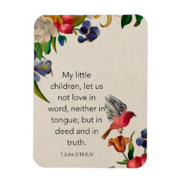 1 Juan 3:18 KJV Imán de Foto Flexible