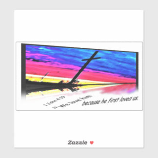 1 Juan 4: 19 Pegatina de parachoques