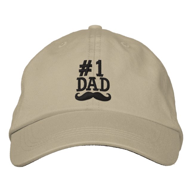 #1 Número Uno Gorra Bordada PAPÁ (Anverso)