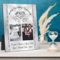 1 o 2 placas de aniversario de boda con foto, CUAL