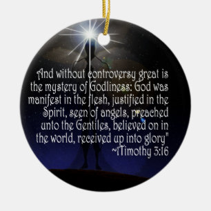 1 ORNAMENTO DE ESCRITURA TIMOTHY 3:16 JESÚS
