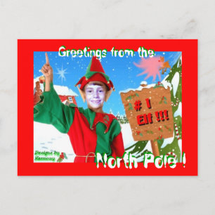 # 1 Saludos de Elf desde la tarjeta postal del Pol