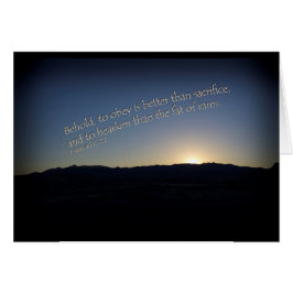 1 Samuel 15:22 Sunset Black Border