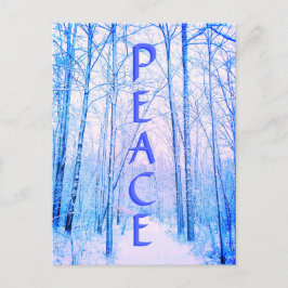 1 TARJETA BRILLANTE DE PAZ DE INVIERNO