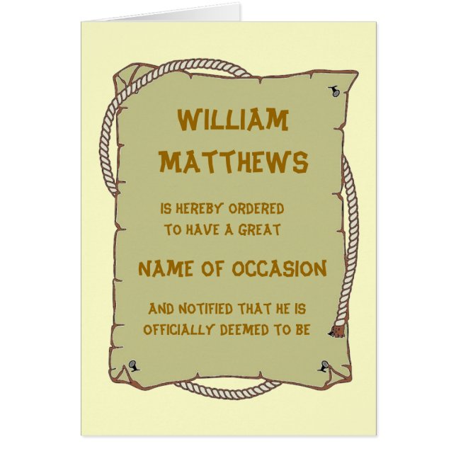 1 tarjeta de encargo de la papá caliente (Frente)