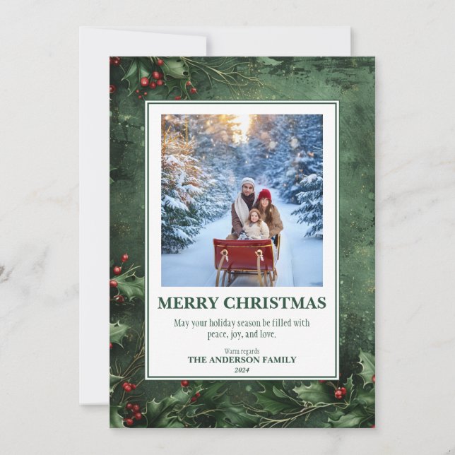 1 Tarjeta de Navidades con grilletes de fotos y ba (Anverso)