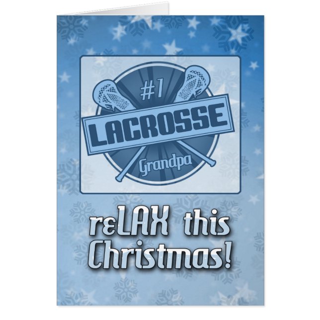 #1 Tarjeta de Navidades de abuelo Lacrosse, Person (Frente)