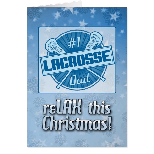 #1 Tarjeta de Navidades Lacrosse Dad, personalizab (Frente)