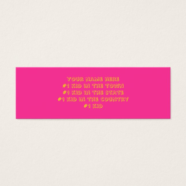 #1 tarjeta de niño (Frente)