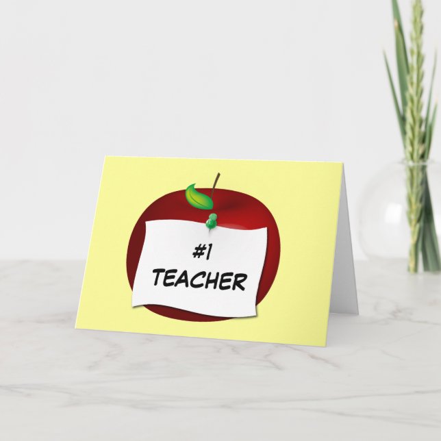 #1 Tarjeta de nota de Apple para profesores (Anverso)