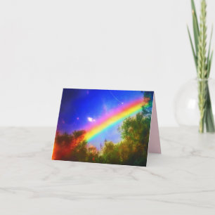 1 TARJETA DE RECIBIMIENTO PEQUEÑA COSMIC RAINBOW