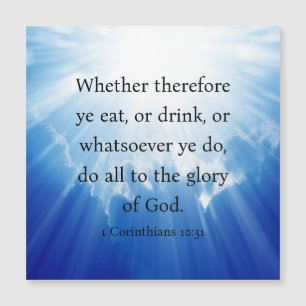 1 Tarjeta magnética Corinthians 10:31