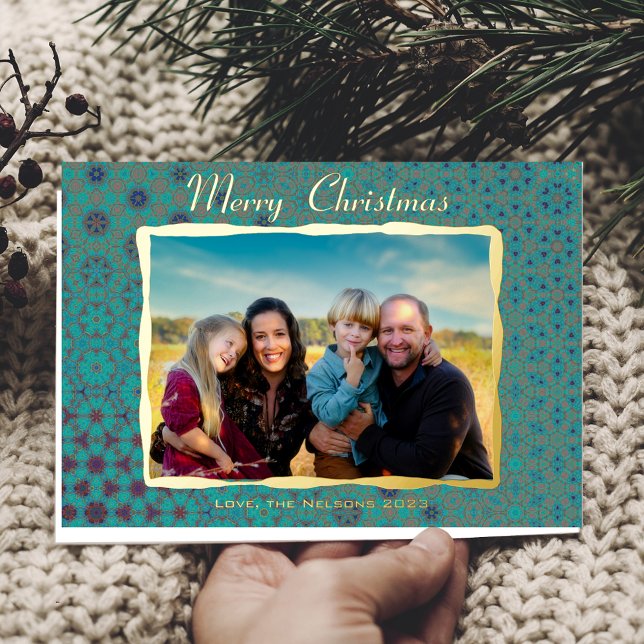 1 tarjeta navideña de Relieve metalizado elegante  (Subido por el creador)