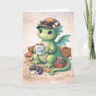 #1 Taza de café para papá tarjeta divertida de sal