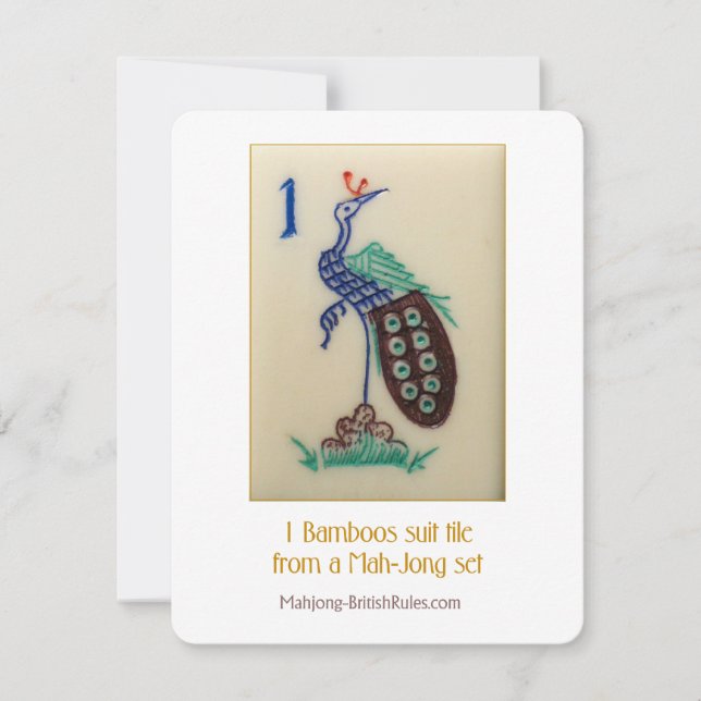 1 teja del juego de los bambúes - tarjeta (Anverso)