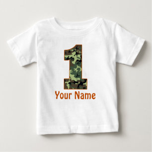 1r Camisa personalizada cumpleaños de Camo