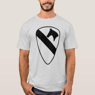 1r Camiseta grande del logotipo de la caballería