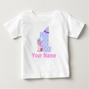 1r Camiseta personalizada chica del cumpleaños