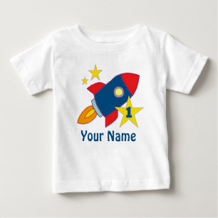 1r Camiseta personalizada Rocket del cumpleaños
