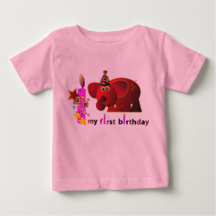 1r Camisetas y camisetas del cumpleaños: Elefante