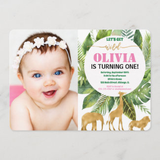 1r chica el salvaje de la invitación de la foto