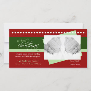 1r día de fiesta Photocard del navidad de los