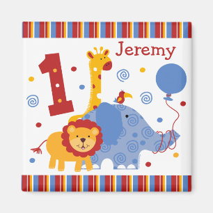 1r imán del personalizado del cumpleaños del