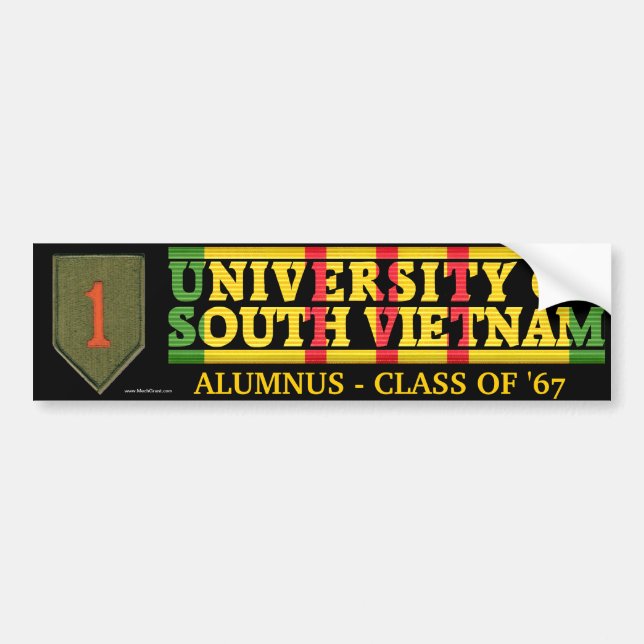 1r Infantería Div. - U del pegatina de Vietnam del (Frente)
