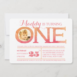 1r Invitación de la foto de la acuarela una de