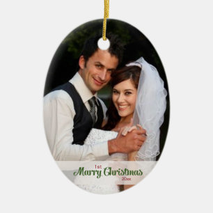 1r Ornamento casado del navidad