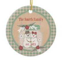 1r ornamento de la foto del navidad de los pares