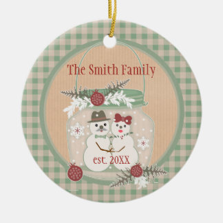 1r ornamento de la foto del navidad de los pares