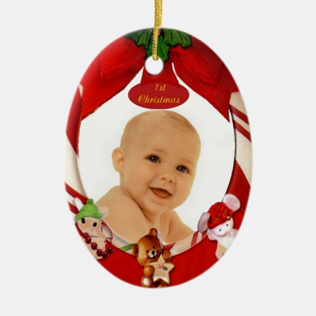 1r Ornamento del óvalo del marco de la foto del (Frente)