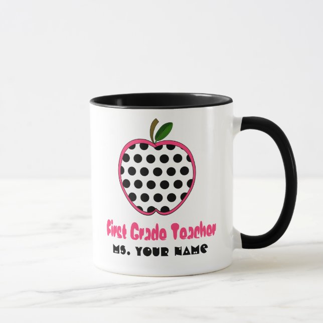 1r Taza del profesor del grado - lunar Apple (Derecha)