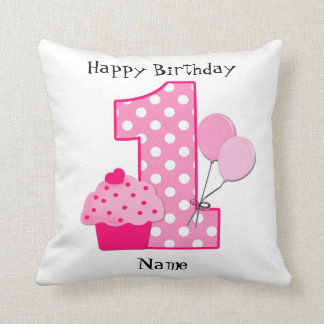 1ra almohada del cumpleaños del bebé personalizado