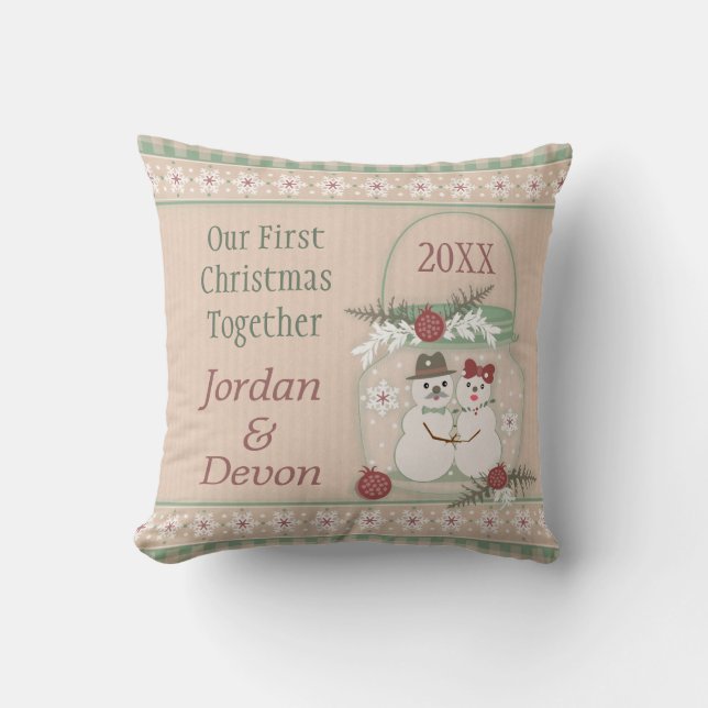 1ra almohada del navidad de los pares de encargo (Anverso)