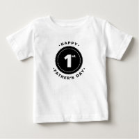 1ra camiseta feliz del bebé del día de padre