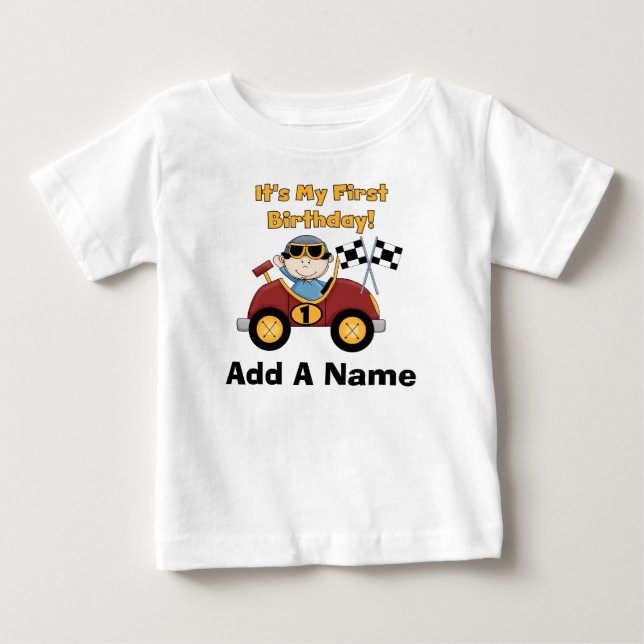 1ra camiseta personalizada del cumpleaños del (Anverso)